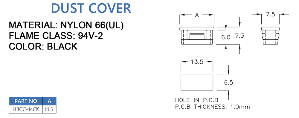 Dust cover HBCC-14CK